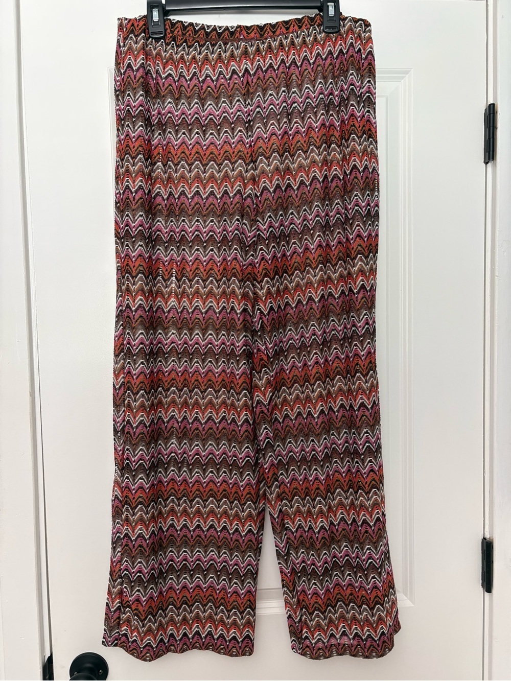 Women’s Zig-Zag Crochet Swim Cover Up Pants XL